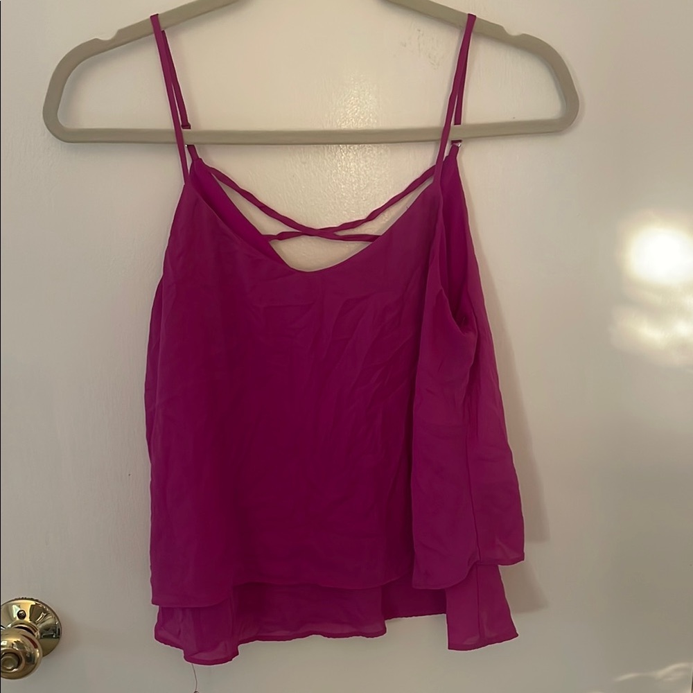 Elegant Pink Spaghetti Strap Top